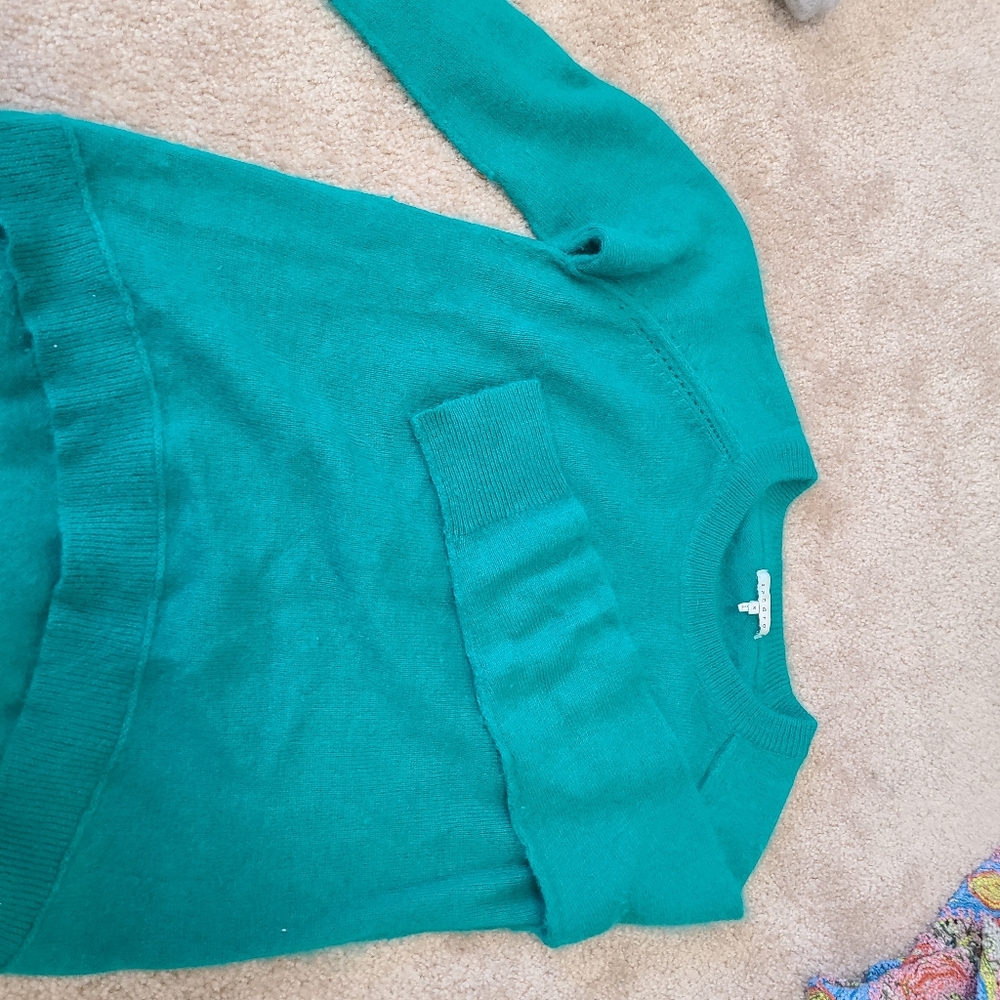 Sandro Angora wool emerald sweater